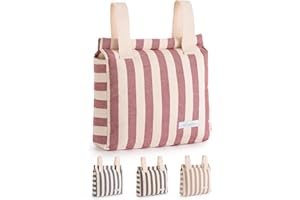 mi bollito – Bolso Carro Bebé | Nueva Colección | Bolsa para Carrito Universal con Cierre de Clic | Ligera, Práctica y con Gran Capacidad | Diseño de Rayas.