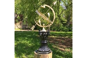 Antikas Grande Horloge de Soleil Horloge astrologique 97 cm Décoration Horloge Jardin Horloge de Soleil Terrasse Patio