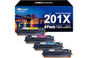 GPC IMAGE 201X Kompatible für HP 201X 201A CF400X CF400A Multipack Toner für HP Color Laserjet Pro MFP M277dw M277n M252dw M277 M274n M252n M252 M277c6 (Schwarz Cyan Gelb Magenta, 4er-Pack)