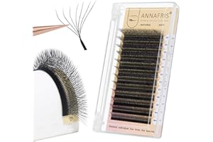 ANNAFRIS Extension Ciglia 7DW 9-13mm 0.07D Premade Fan 7d Lash Russian Volume Ciglia Ciuffetti Eyelash Professional(7d 0.07D 9-13mm)