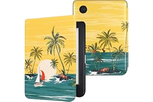 DMluna Custodia per Kobo Clara Colour/Clara BW/Clara 2E, Tolino Shine Colour/Shine 5/4 - Cover Protettiva Funzione Auto Wake/Sleep - Pelle Sintetica Premium, Antigraffio, Anticaduta, Alba