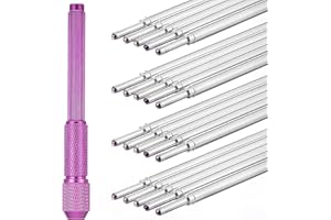 TELOOCO 20 bolígrafos de tatuaje, kit de tatuaje, plantilla de tatuajes, suministro de contorno viene con una carcasa de bolígrafo (morado)