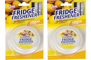 SKYTE® 2X Fridge Freshener Fresh Lemon Scent with Clip Strip Deodorizer Scent Kitchen Smell Bad Odour Removes
