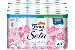 Foxy Silke | Toalettpapper 200 river x 48 rullar, 2 lager med hög tjocklek