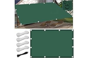 FLYSOUL Toldo Vela de Sombra Rectangular 1x1.2M Impermeable Toldos Exterior Terraza Protección Rayos UV Resistente al Desgarro para Terraza Balcon Patio Exteriores Jardín con Ojales y Cuerdas de Fijación