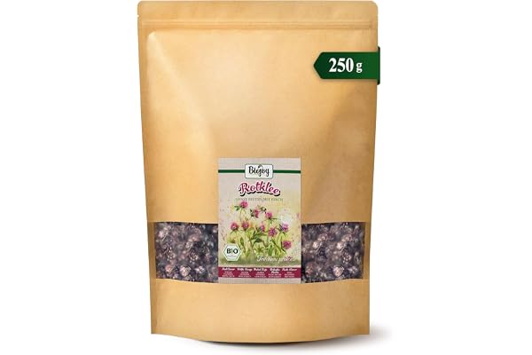 Biojoy Ekologisk rödklöver, torkad, hela blommor med foder, 250 g