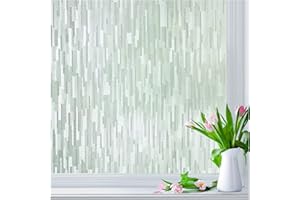 Lifetree Frosted Window Film Privacy, Self-Adhesive Glass Film for Windows Anti-UV Static Cling Decorative Opaque Films for Home Office Bathroom 44.5 * 200cm