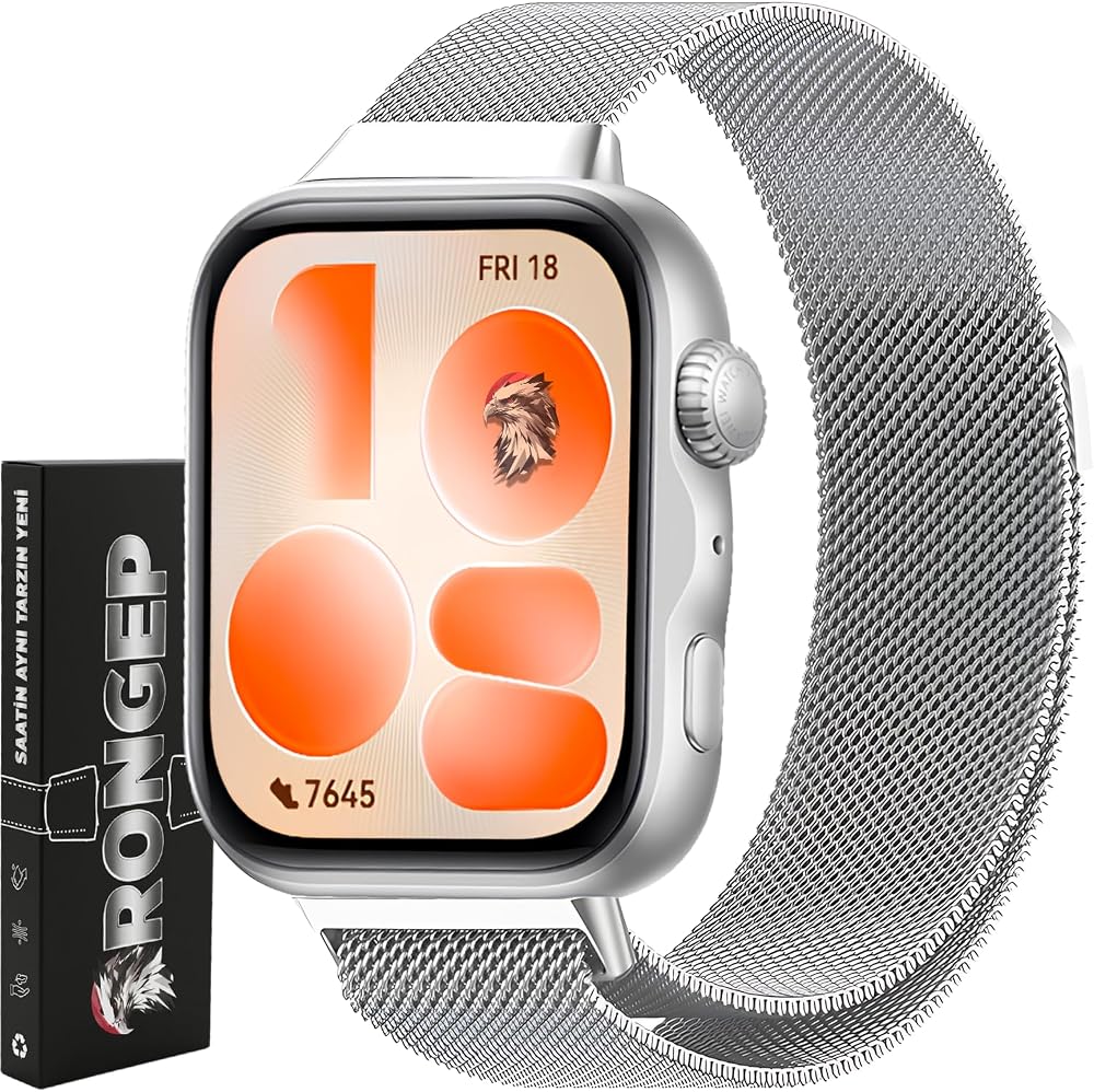 Rongep [Milano Loop] Huawei Watch Fit 5/Fit 5 Pro/Fit 4/Fit 4 Pro/Fit 3 ile Uyumlu Kordon Manyetik Tasarımlı Terletmeyen Fit 5 Kordon Nefes Alabilen Metal Hasır Huawei Fit 5 Pro Kordonu