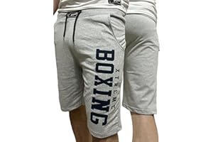 XTREME BOXING - Pantaloncini Uomo, Sportivi Corti in Cotone Ideali per Boxe, Calcio, Running, Tennis e Palestra, Tempo Libero Sportivi, Bermuda in Cotone, Leggeri