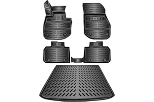 ELMASLINE 3D Tapis de Sol et Tapis de Coffre pour BMW X1 U11 (2022-2025) | Compatible Uniquement xDrive - Ne Convient Pas à xDrive23i et Électrique | Tapis de Voiture et Bac de Coffre