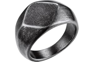 Bestyle Anello Uomo in Acciaio Inossidabile Incisione Gratuita Esterna e Interna Misura 14-31 Confezione Regalo