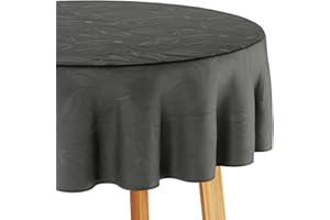 Filumi Mantel Antimanchas 110x110 cm Redondo Antracita Interiores Comedor Salon Manteles para Exterior y Jardin Mantel Navidad Amalu