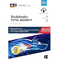 Bitdefender - 1 Computer,1 Year - Total Security | Windows | Latest Version | Email Delivery in 2 Hours- No CD |