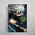 RedCloud Kakashi Naruto Anime Wall Poster of Size 12x18 inch | Adhesive Tape Attached Wall Decor Posters, Anime Posters, Wall Art For Bedroom, Living room, Office