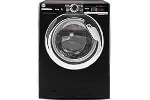 Hoover H-Wash 300 H3D41065TACBE Freestanding Washer Dryer, Large Capacity, 10 kg/6 kg Load, 1400 rpm, Black