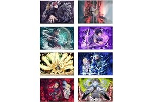 TuYines Naruto Lot de 8 posters manga Naruto, grands posters muraux, posters vintage, expédiés enroulés dans un carton solide