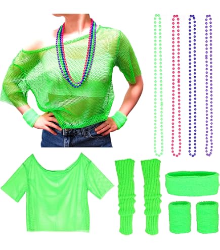 2 Paia Orecchini Anni '80 Donna In Acrilico Neon - Forma Fulmine E Geometrico, Accessori Retrò Per Feste A Tema E Carnevale - 4