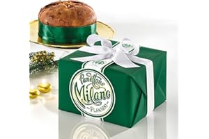 FLAMIGNI, Artisan Low Italian Panettone, Traditional Cake with Candied Orange, Cedar, Sultana Raisins and Natural Vanilla Flavor, Package with Ribbon, 1Kg