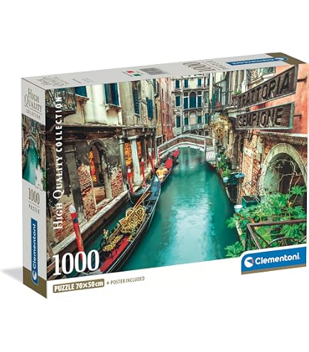 Clementoni - 39954 Jigsaw Puzzle 1000 Pieces for Adults and Teenagers, Collection, Barcelona PARC Güell Theme, Compact Box with Poster Included, Gift Idea for Men and Women, Made in Italy, 70