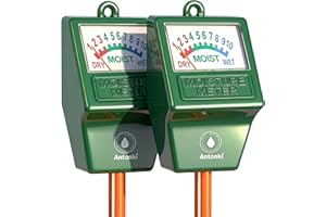 Antonki 2 Pack Plant Water Meter, Soil Moisture Tester Hygrometer Sensor, Soil Water Monitor Kit for Outdoor and Indoor Potted Plants, Flower, Gardening, Farming - No Battery Required