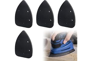 NOENAENI 4PCS Mouse Detail Sanding Interface Pad,14x9cm 5 Holes Mouse Sander Pads,Foam Sponge Interface Pad,Triangle Sanding Pads,Multitool Pad for Replacement
