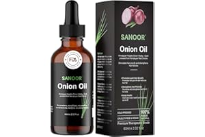SANOOR® Himalayan Red Onion Oil – 100% Pure Cold‑Pressed Keratin‑Boosting Elixir for Hair Growth, Strength & Scalp Health – Reduces Hair Fall, Dandruff & Infections – 60 ml