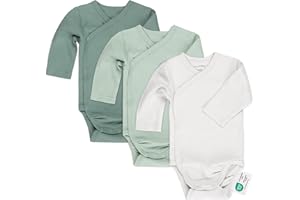 LALOONA BABY BEDDING LaLoona Wickelbody Langarm 3er Pack - Baby Body Set aus Baumwolle, Langarmbody mit Knöpfen, ÖkoTex Standard 100 geprüft