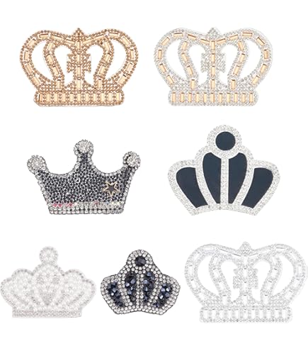 6 Toppe Da Stirare Forma Ape E Corona - Per Jeans, Magliette, Borse, 5x4cm - Foto 9