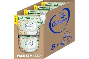 Colhogar Aloe 8x80 - Papel Higiénico Húmedo Desechable con Extracto de Aloe Vera - Sin Alcohol - Dermatológicamente Testado - Paquete con 640 Toallitas Húmedas y Desechables por WC