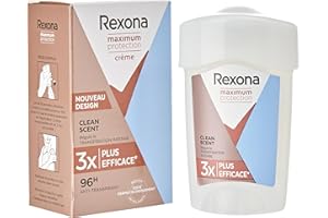Rexona Women Maximum Protection Clean Scent Travel Deodorant Cream with TRIsolid Technology: Ensures maximum protection from 
