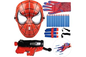 Pellinch Spidey Launcher - Guanti da polso per cosplay, super eroi, giocattolo educativo, guanto, maschera per compleanni, decorazione per ragazzi e bambini