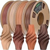 OVV3D PLA Filament 1.75 +/- 0.02mm Wood Suit, 3D Printer Filament PLA Suit Wood, 3D Printer Filament Combination Matt, PLA 3D