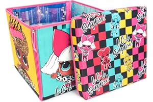 ANCORY LOL Surprise Dolls Toy Storage Box Playmat - LOL Storage Box Organiser for Dolls - Mega Chest Convertible Box to Playmat - Fits 100+ Dolls & Accessories