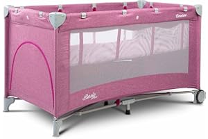 CARETERO BEST FOR BABIES CARETERO Basic Plus Lit Parapluie Bébé avec Matelas 120x60 cm - Lit de Voyage Pliable pour Bébés Jusqu'à 15 kg - De la Naissance à 4 Ans - Sac de Transport Inclus - Lavenda