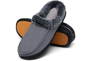 Mishansha Damskie ciepłe antypoślizgowe kapcie z pianki z pamięcią kształtu damskie pluszowe polarowe wyściełane domowe kapcie Gr.3.5-9