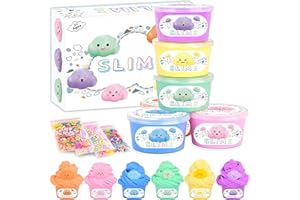 BRETOHAY Slime Kit for Girls and Boys, Safe and Mini Butter Slime for Kids, Stress Relief Kids Slime Kits for Toddlers, Stretchy Butter Slime Pack of 6