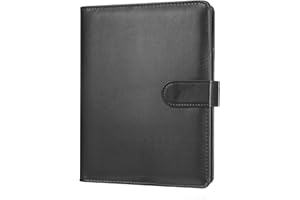 JIANTA Segregator pierścieniowy A6 ze skóry PU, wymienna okładka segregatora 6-pierścieniowego do papieru wypełniającego A6, czarny