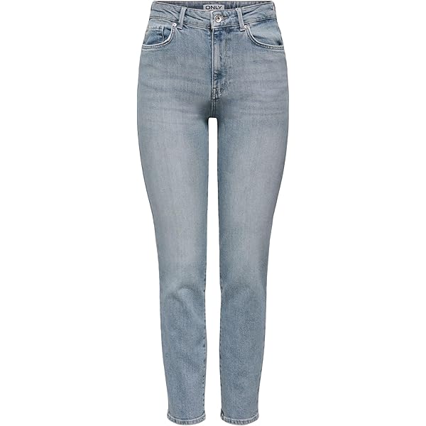 ONLY Onlemily Life HW enkellaarsjes voor dames, rechte pasvorm, 2934 zwart denim
