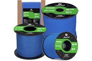 Abma Cord Paracord 2mm 100% Nylon Corda 30m Tipo I Corda da Paracadute a 1 Filo - Max. 45 kg - Blu Scuro