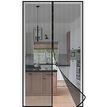 Magnet Fliegengitter Für Türen – 115x230 Cm, Selbstschließend, Einfach Montieren Ohne Bohren, Schwarz