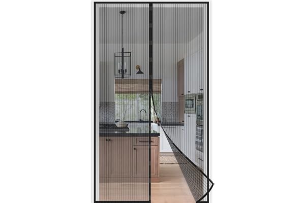 jarolift Moustiquaire De Porte Fenêtre Pour Balcon Sans Percer, Rideau Magnétique, Hauteur Et Largeur Réglables, 160 x 230 cm (l x h), Noir