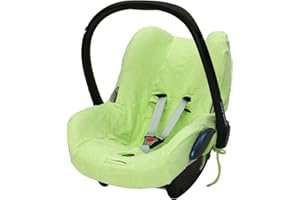 OLO DIRECT Summer Cover fits Maxi COSI Cabriofix CAR SEAT Washable Cotton Towelling (Green)
