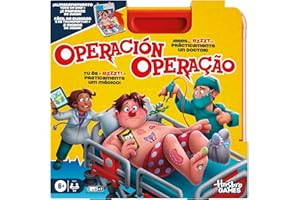 HASBRO Juego de Mesa electrónico Operación con Estuche Todo en uno - Versión español-portugués