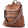 BROMEN Backpack Purse for Women Leather Anti-theft Travel Backpack Fashion Shoulder Bag
