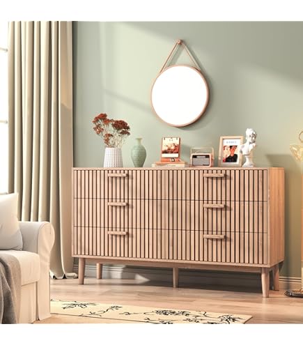Commode desserte a tiroire rose et blanche - Ameublement
