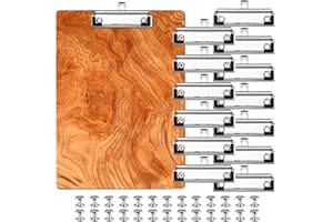 NIART Clips for Clipboard 13PCS+52 Rivets, DIY 10cm Mountable Heavy Duty Stainless Steel Low-Profile Lightweight Spring-Loaded Retractable Hanging Hole Rubber Feet Corner Grips School Office Business Class