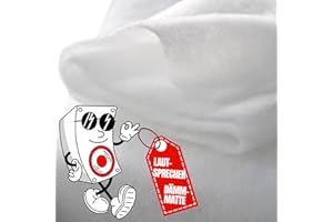 QOOLTEX Lautsprecher Dämmung 100x160cm (1cm dick) 100g/m² Dämmwatte Akustik Vlies Dämmmatte Sound Absorber Dämmwolle Akustikvlies Schallabsorber