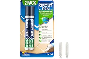 RAINBOW CHALK MARKERS LTD Doppelpack (dunkelgrau) Fugenstift – entworfen für die Wiederherstellung von Fliesenfugen in Badezimmern und Küchen