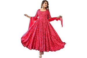 INDACORIFY Schöner Kurti-Hosenanzug mit Baumwolldruck für Mädchen und Frauen, Festliche Party-Bürokleidung, Salwar Kameez