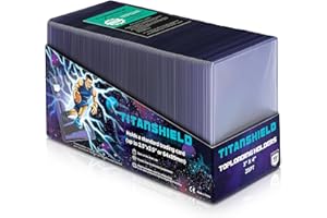 TitanShield Platimum Lot de 200 pochettes à chargement par le haut pour cartes à collectionner compatibles avec cartes photo Pokémon MTG Kpop 7,6 x 10,2 cm